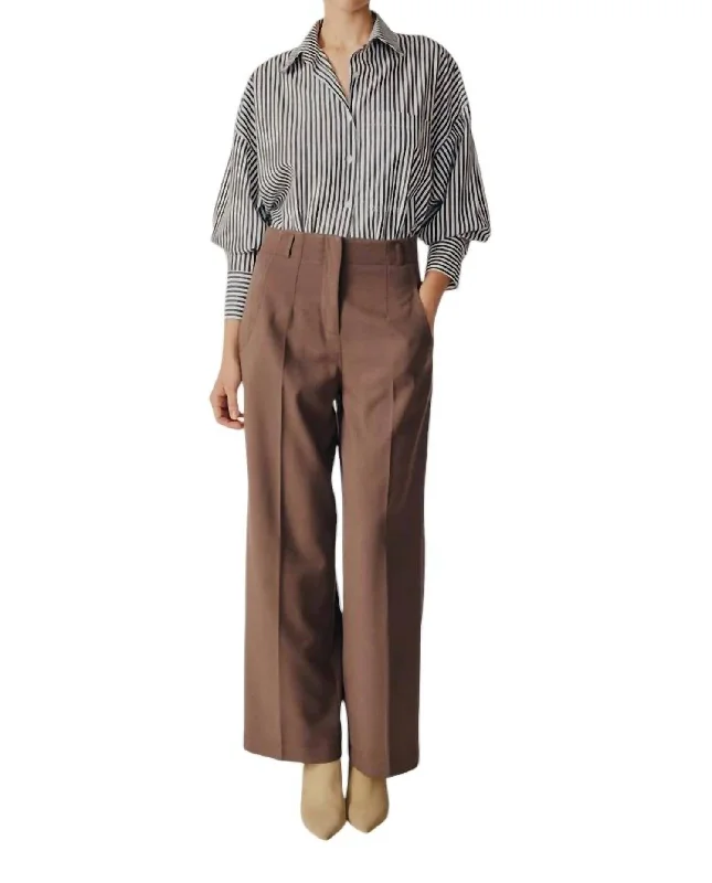 Women's Comfy Loungewear Outfit Style Upgrade Gaura Pants In Taupe Melange
